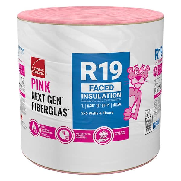 R- 19 Faced Fiberglass Insulation Roll 15 in. x 39.2 ft. (1 Roll)