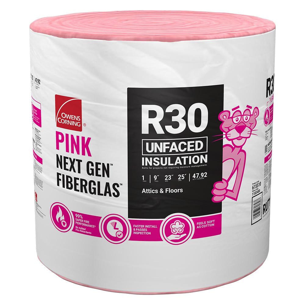 R- 30 Unfaced Fiberglass Insulation Roll 23 in. x 25 ft. (1 Roll)
