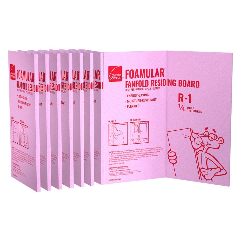 FOAMULAR 1/4 in. x 4 ft. x 50 ft. R-1 Fanfold Rigid Foam Board Insulation Sheathing