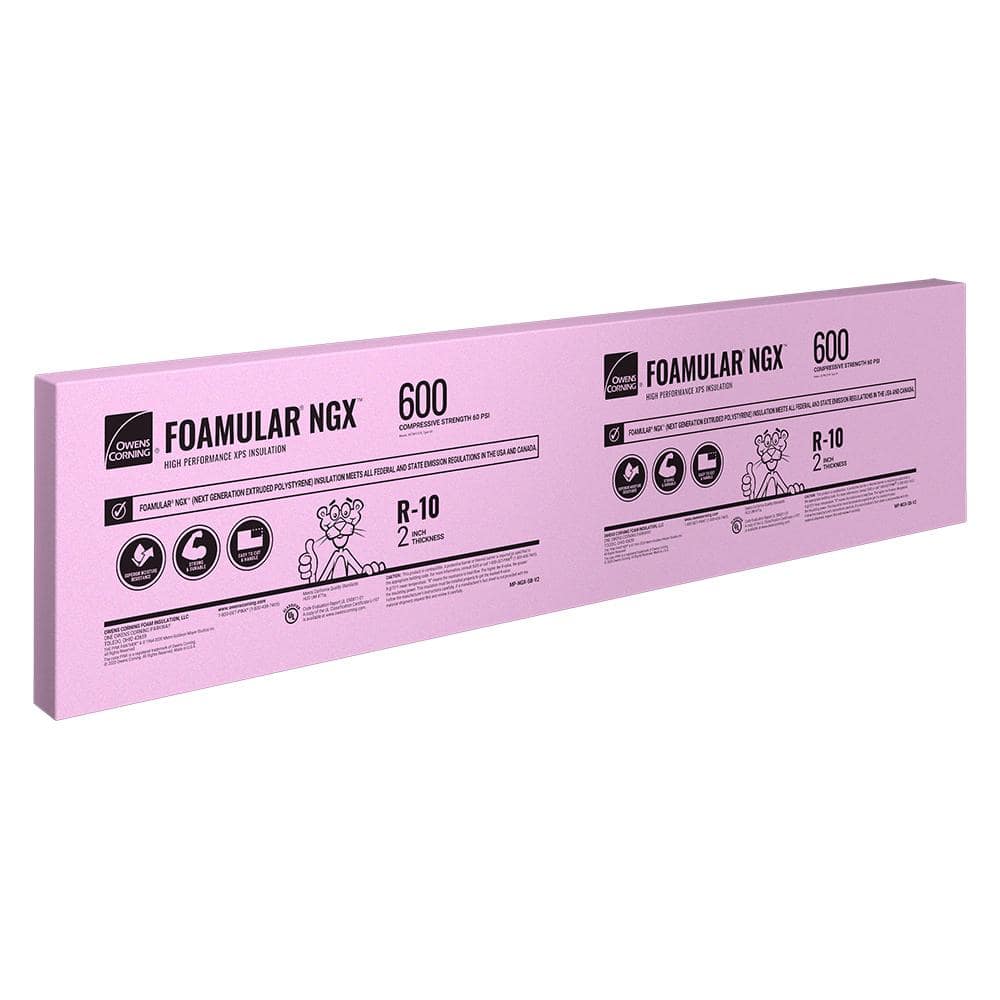 FOAMULAR NGX F-600 2 in. x 4 ft. x 8 ft. Square Edge R-10 XPS Rigid Foam Board Insulation