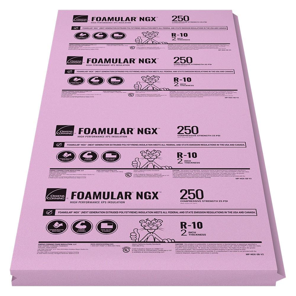 FOAMULAR NGX F-250 2 in. x 48 in. x 8 ft. T&G R-10 XPS Rigid Foam Board Insulation