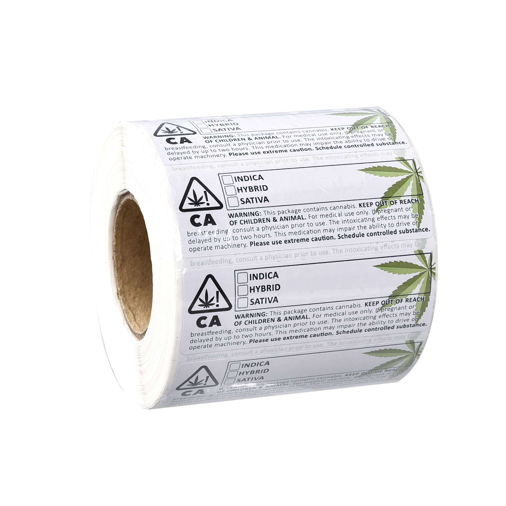 PLEXON CA Identification Labels 3in x 1in (76 mm x 25.4 mm) Self-Adhesive California State-Compliant Stickers 1000 Labels per Roll - 1