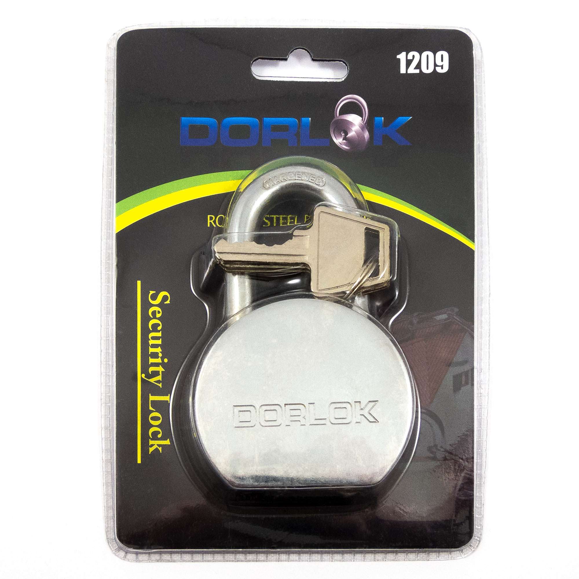 2-5/8" (65mm) Standard Hardened Shackle Round Steel Padlock with 3 Keys - 1