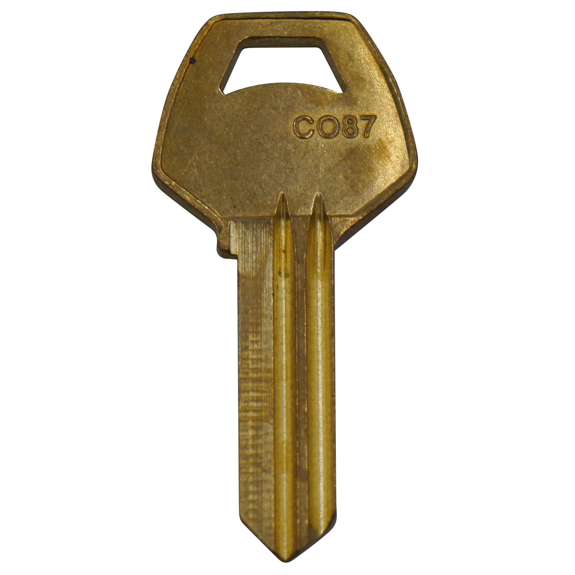 C087 Brass Blank Key, 100/Box - 1
