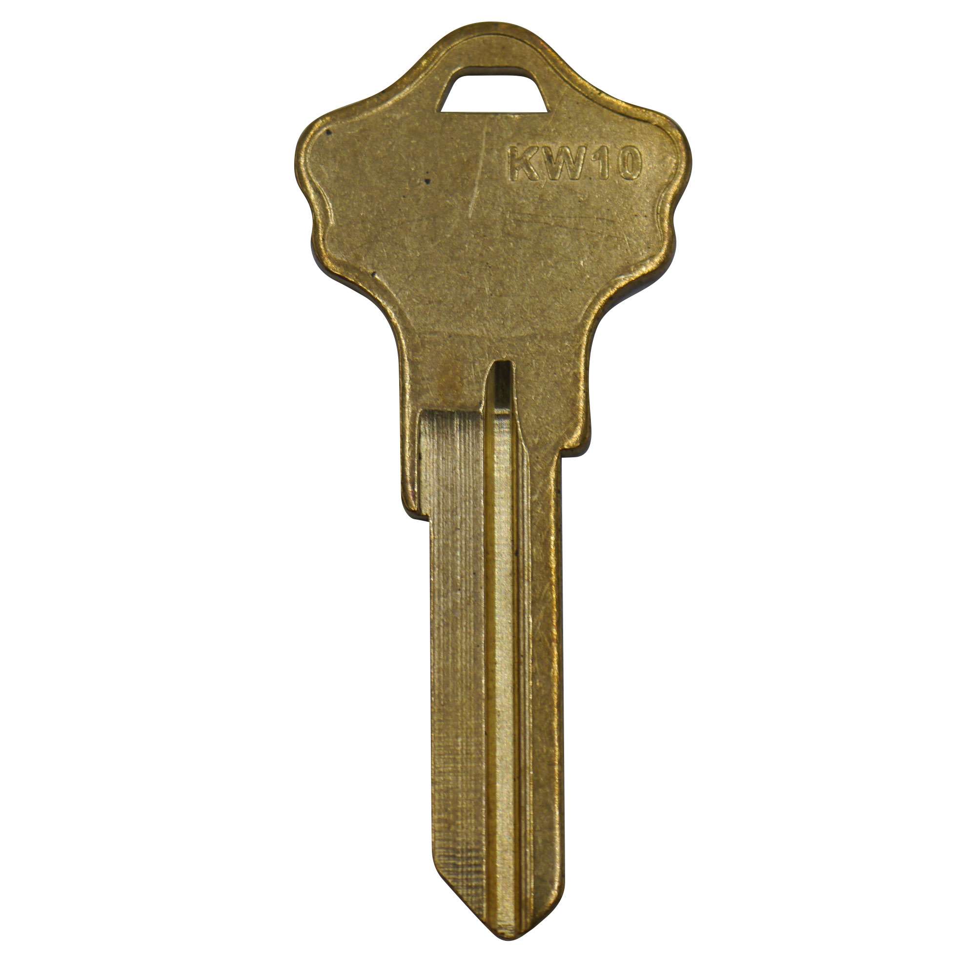 KW10 Brass Blank Key, 100/Box - 1