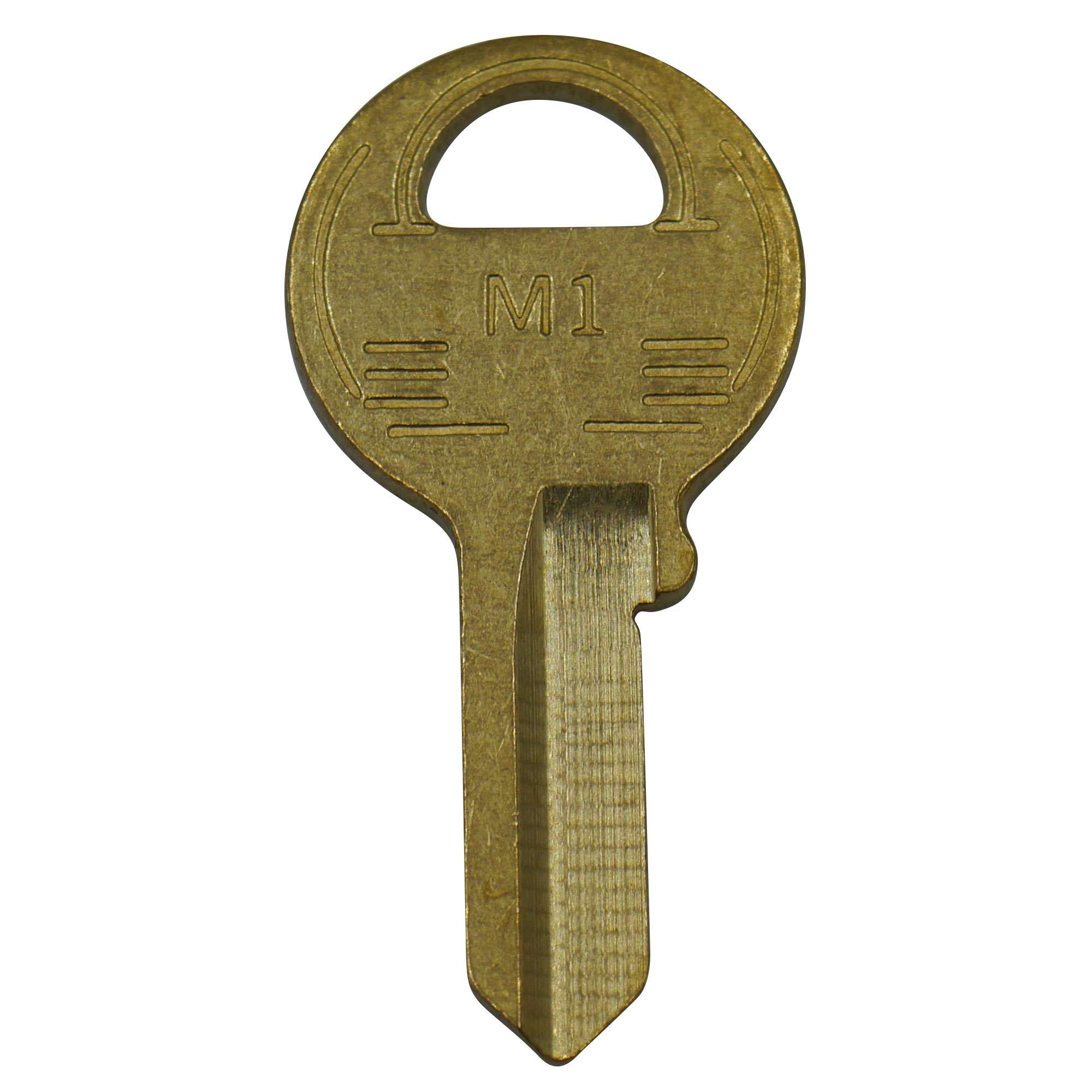M1 Brass Blank Key, 100/Box - 1