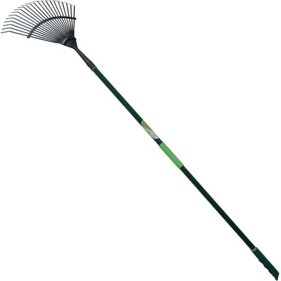 22T Fiberglass Leaf Rake with Cushion Grip - 1