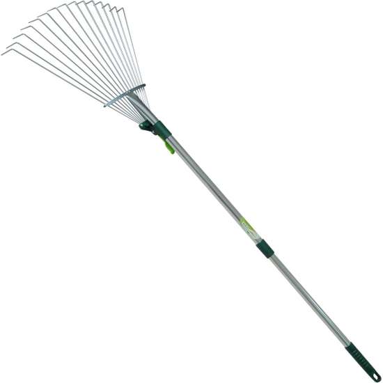Aluminum Leaf Rake with Adjustable Handle - 1