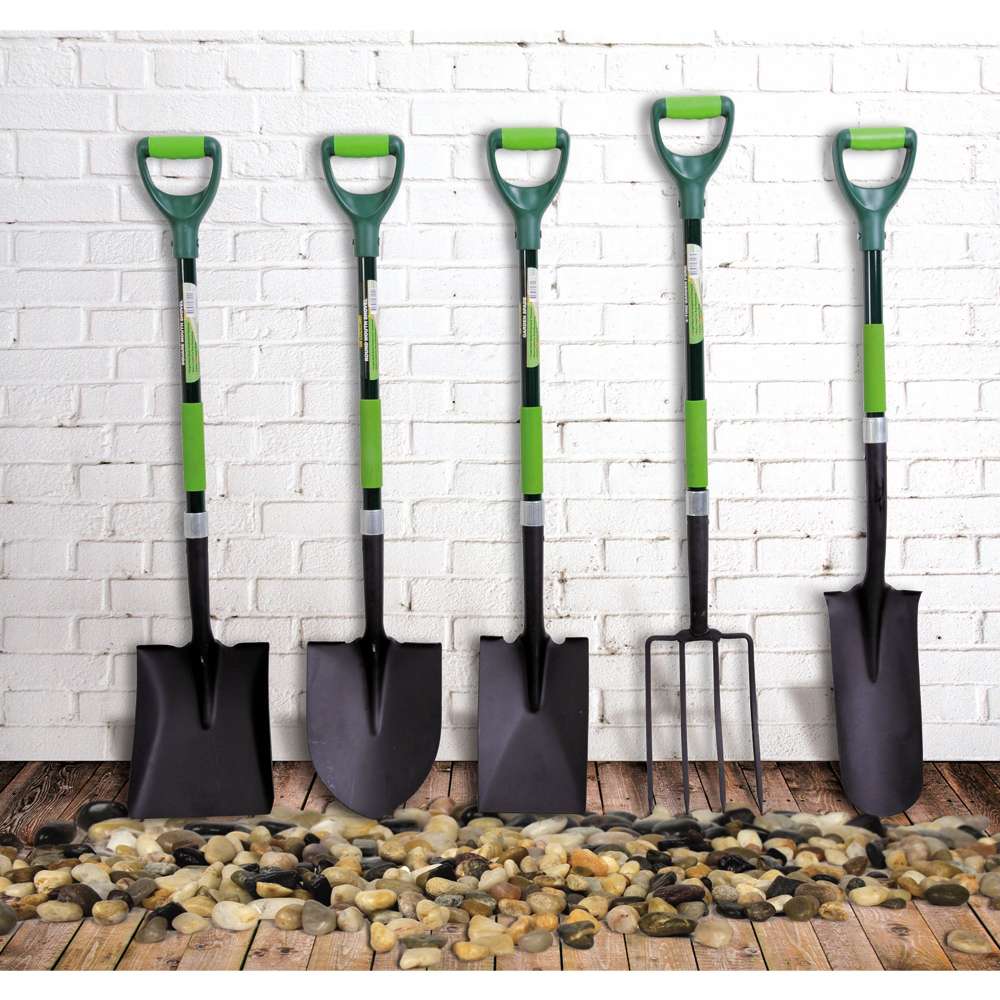 Square Shovel with Fiberglass Grip D-Handle - 2