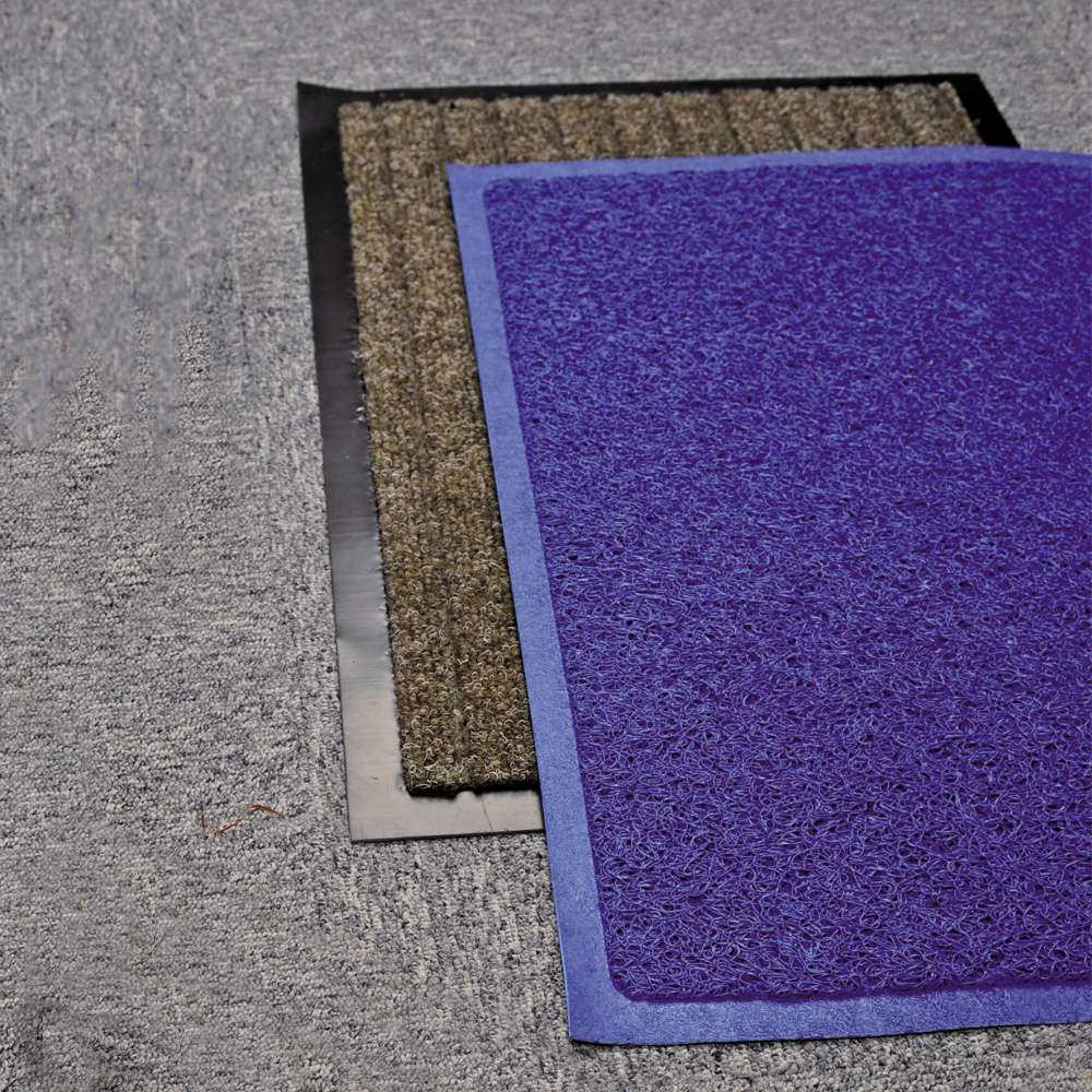 24"L x 16"W Blue PVC Fibre Door Mat - 2