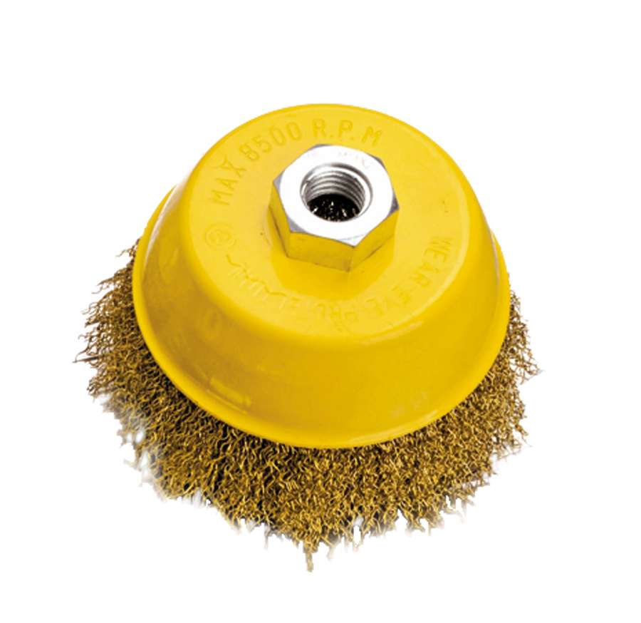 4"Dia x M14 x 2mm Crimped Wire Cup Brush - 1