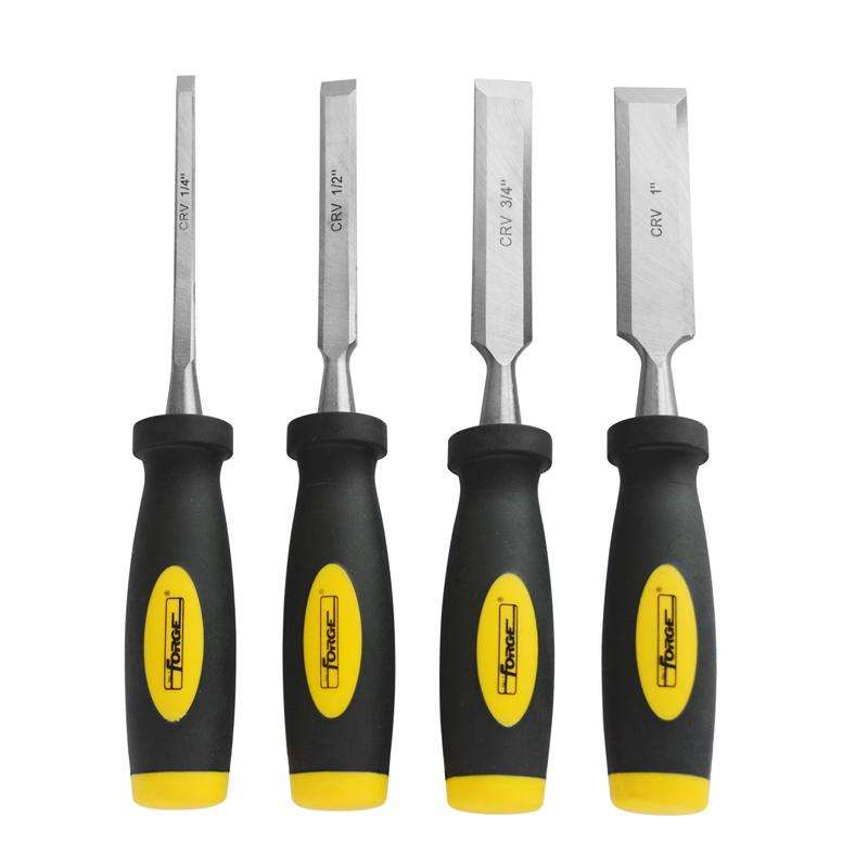 Chrome Vanadium Steel Wood Chisel Set, 4 Pieces - 1