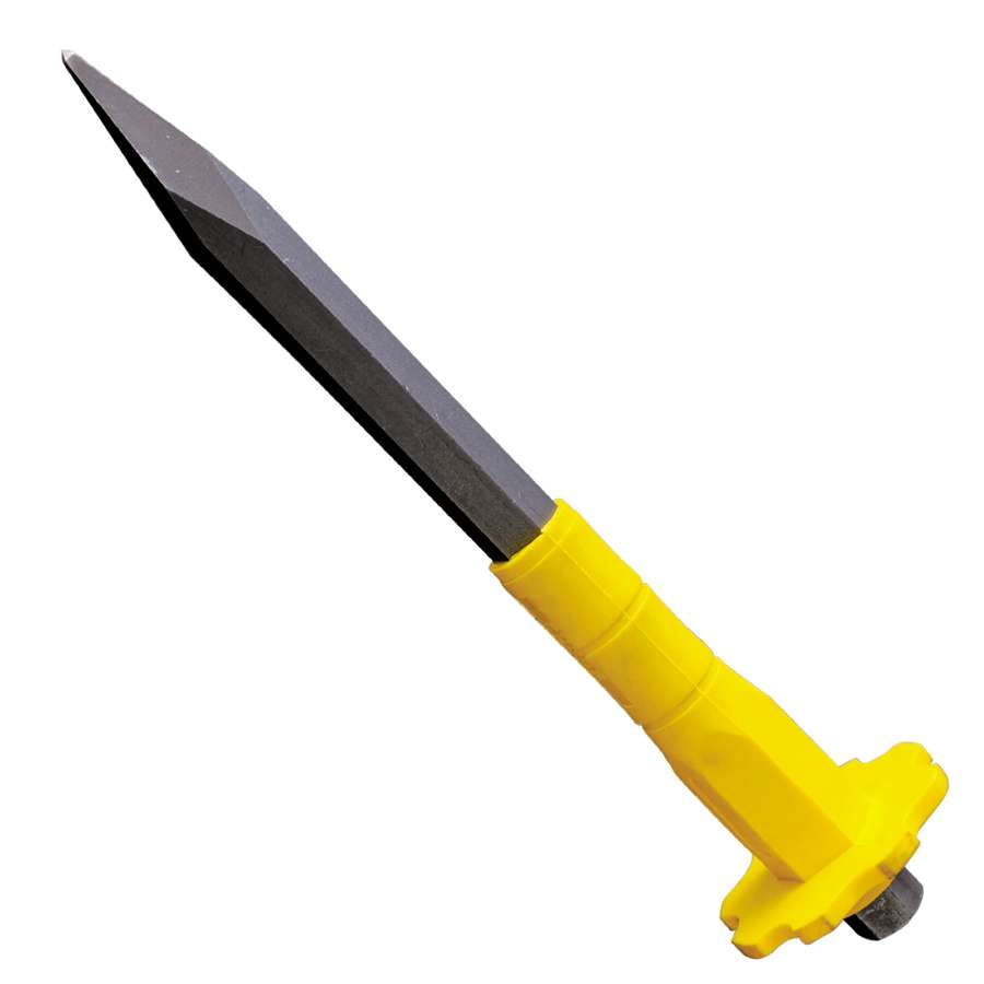 12"L x 5/32"W Chrome Vanadium Steel Point End Cold Chisel with Satin Finish - 1