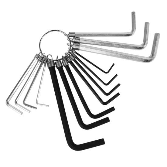 Chrome Vanadium Steel Hex Key Set, 14 Pieces