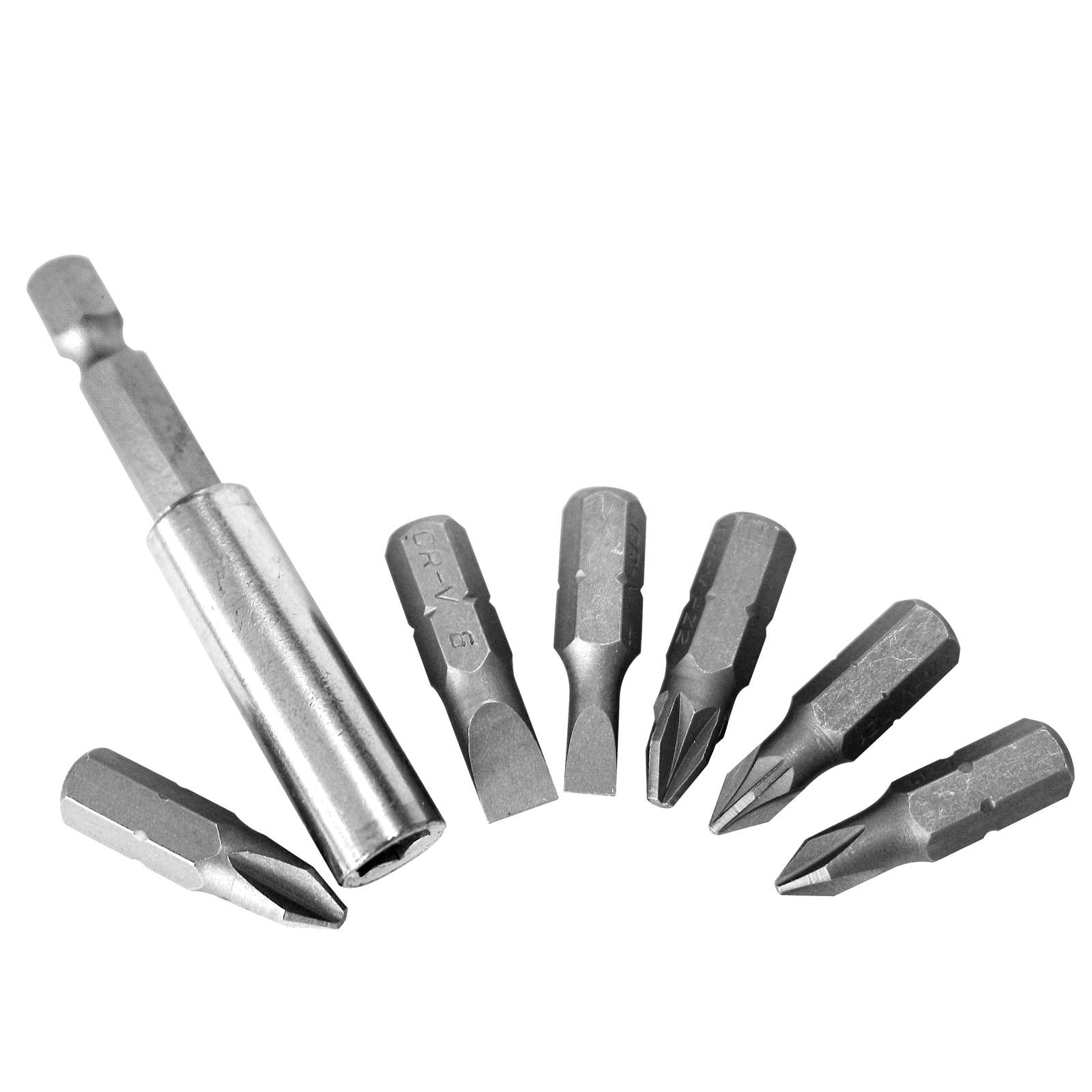 Chrome Vanadium Steel Power Screwdriver Bits Set, 7 Pieces - 2