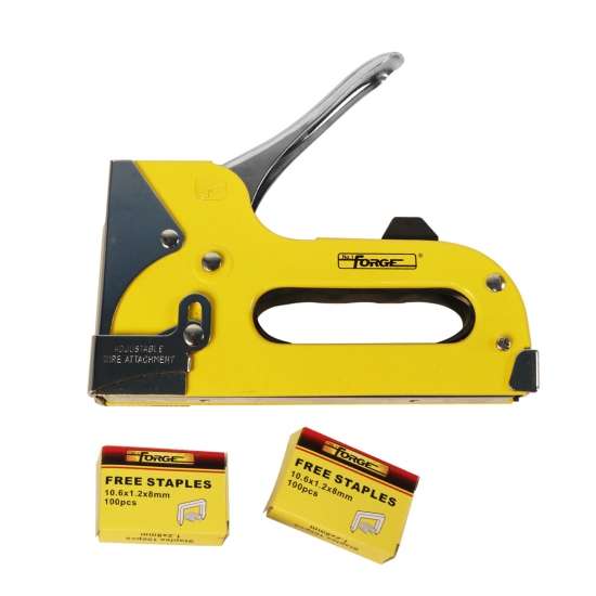 Heavy Duty Staple Gun with 200pcs 8mm Staples - 1
