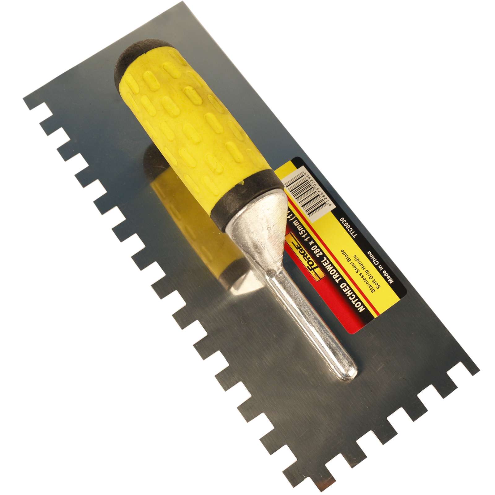 11"L x 4.5"W Notched Trowel with Soft Grip Handle - 1