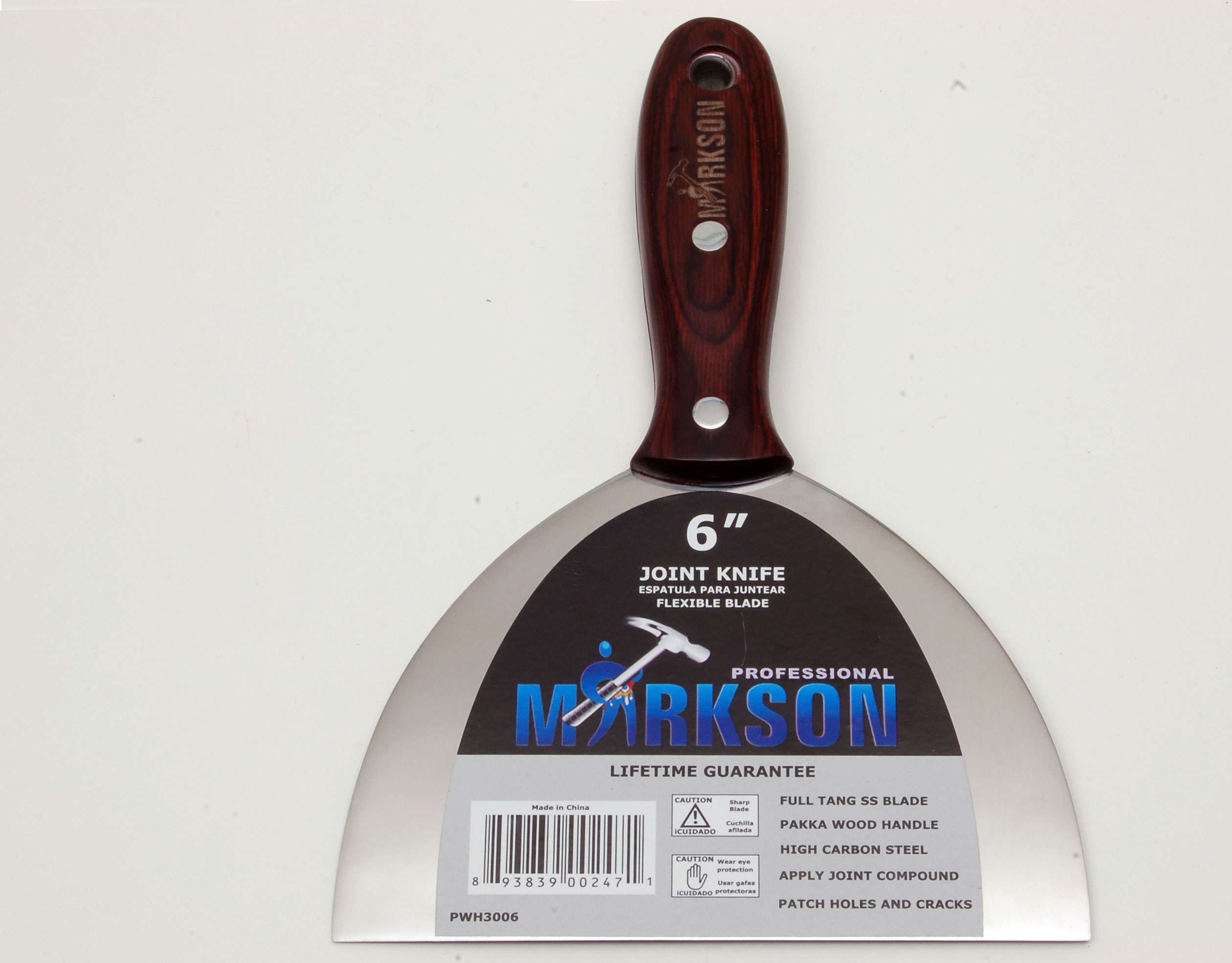 6" Pakka Wooden Handle Stainless Steel Putty Knife