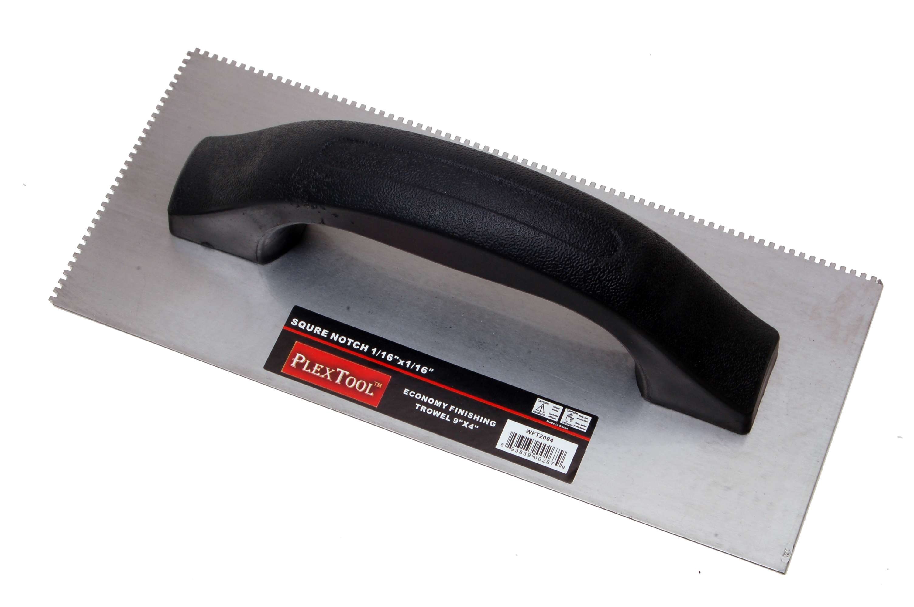 9" x 4" Economy Finishing Square Notched Trowel