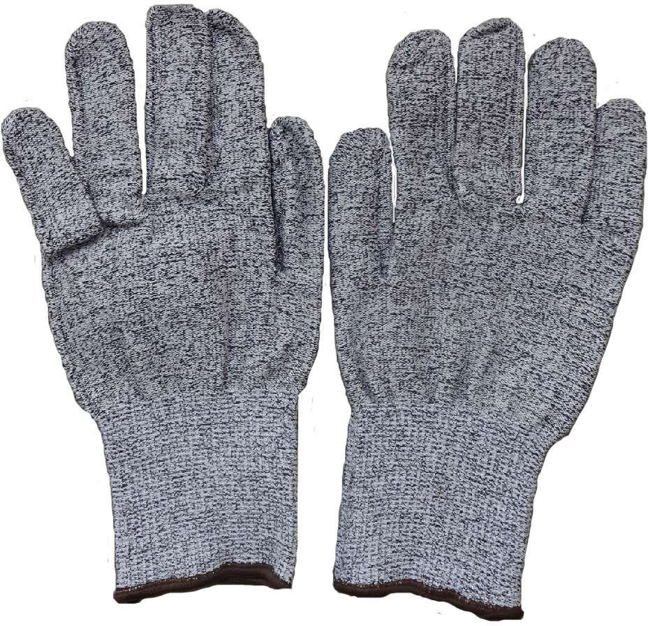 Gray Cut Resistant Work Gloves with CE Level 5 Protection, 12 Pairs - 1
