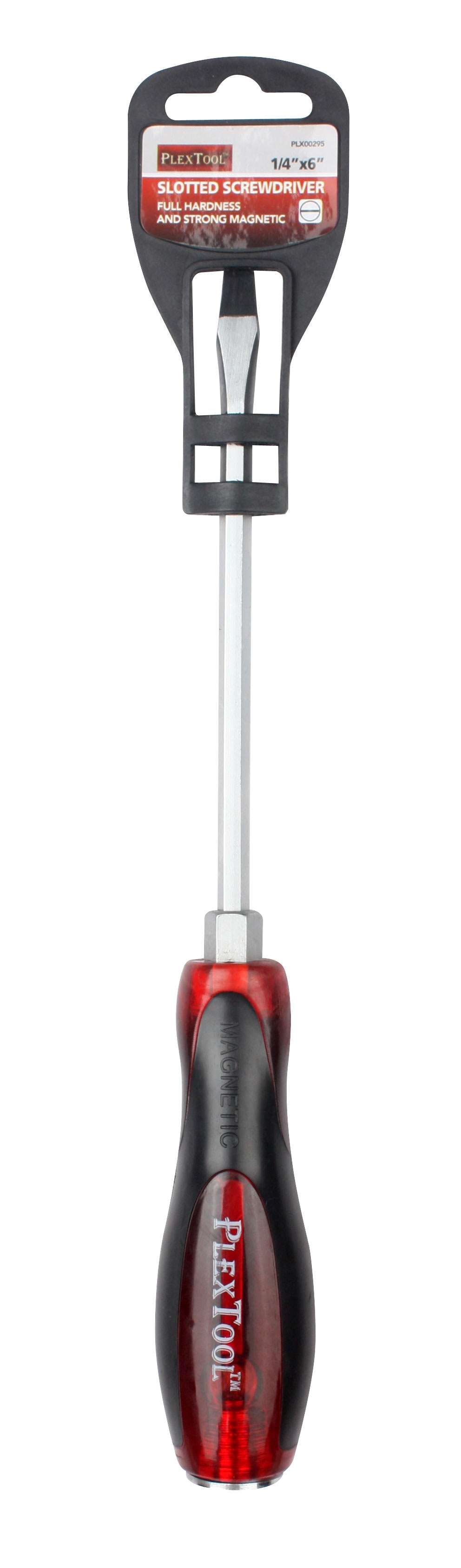 6"L x 1/4" Slotted Full Hardness Strong Magnetic Screwdriver - 1