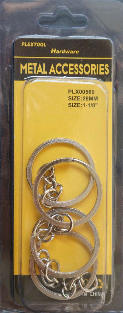 1-1/8" Split Key Rings, 4/Pack - 1