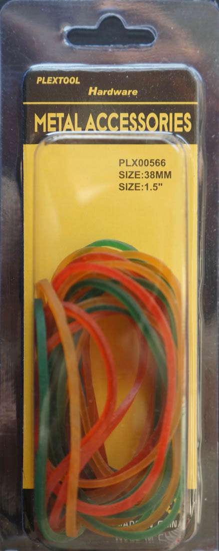1.5" Assorted Colors Rubber Band, 9g/Pack - 1
