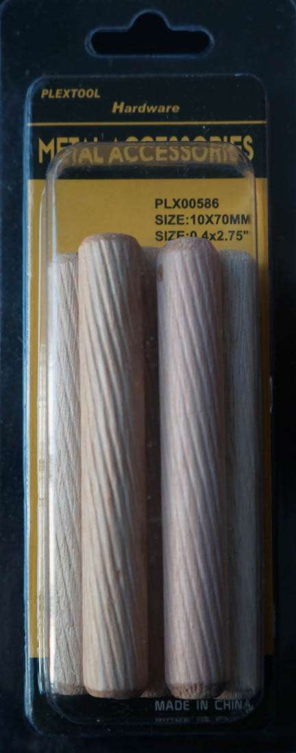 0.4"D x 2-3/4"L Dowel Pin, 5/Pack - 1