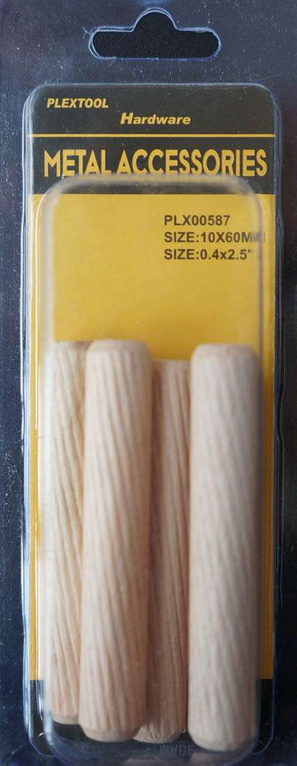 0.4"D x 2-1/2"L Dowel Pin, 5/Pack - 1