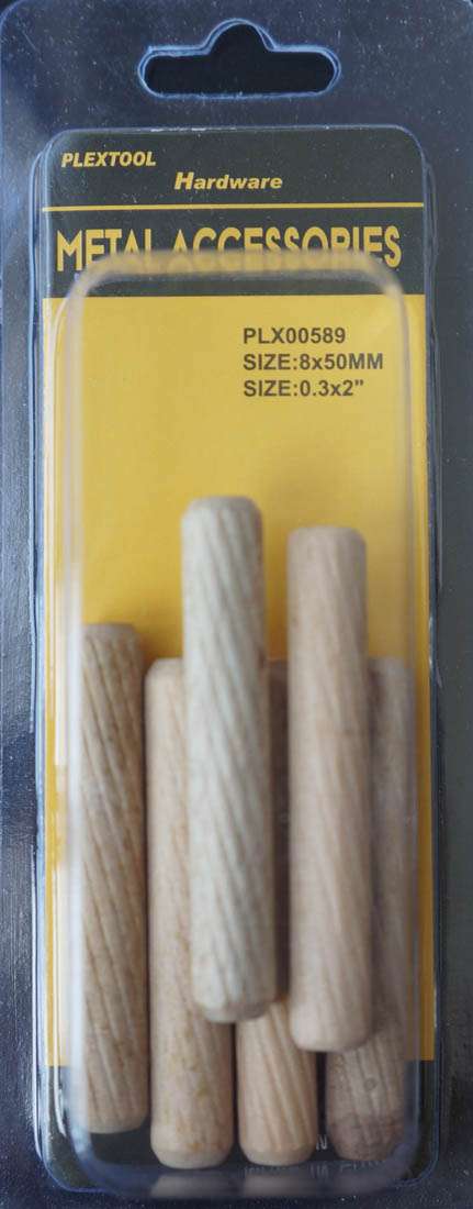 0.3"D x 2"L Dowel Pin, 6/Pack - 1