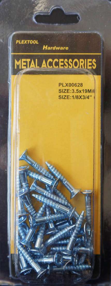 1/8 x 3/4"L Phillips Flat Head Wood Screws, 31/Pack - 1