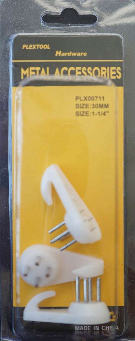 1-1/4" Invisible Hardwall Picture Hangers, 3/Pack - 1