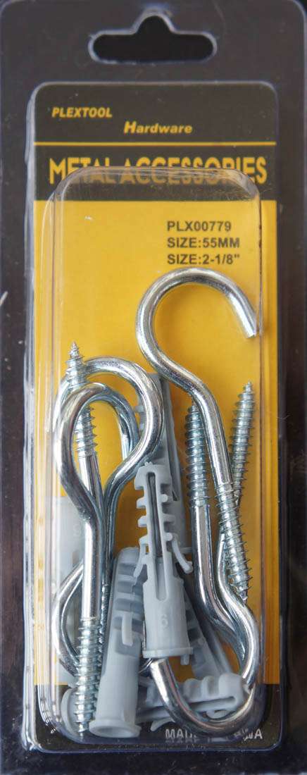 2-1/8" Hook Anchor Set, 6/Pack - 1