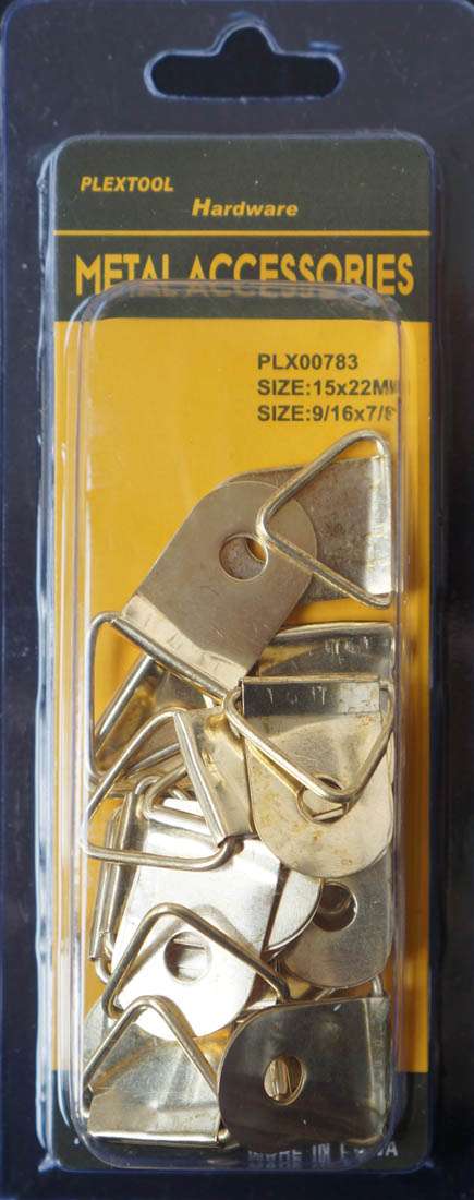 9/16" x 7/8" Triangle D-Ring Picture Hangers, 12/Pack - 1