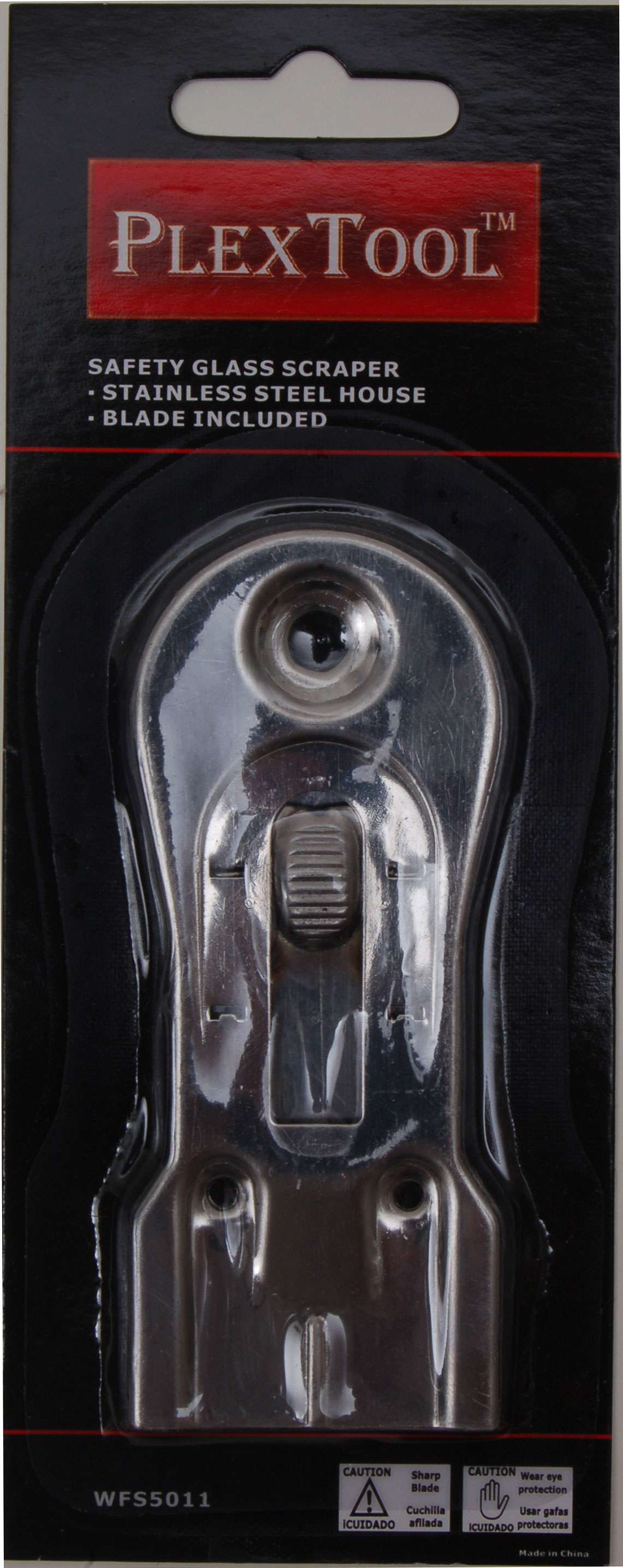 Safety Glass Scraper with Stainless Steel House - 1