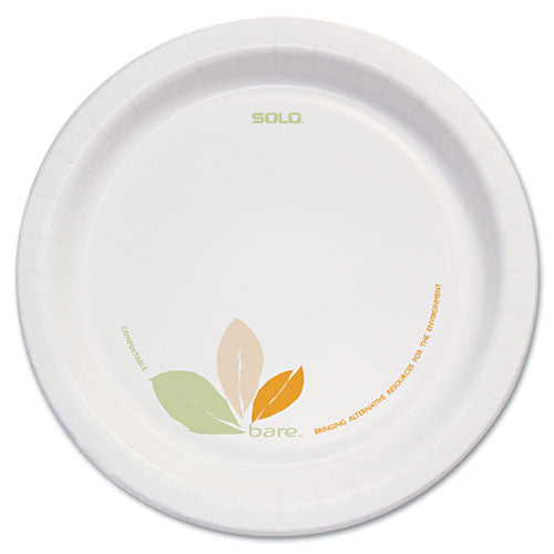 Bare Paper Eco-Forward Dinnerware, 8 1/2" Plate, Green/Tan, 250/Carton, Sold as 1 Carton, 2 Package per Carton 