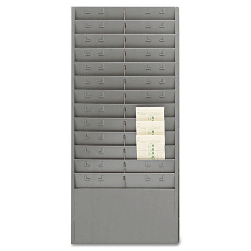 Steel Time Card Rack with Adjustable Dividers, 6" Pockets, Sold as 1 Each