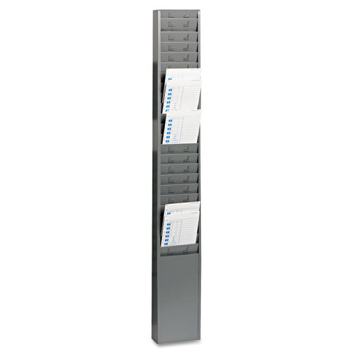 Steel Time Card Rack with Fixed 4-1/2" x 5" Pockets, Sold as 1 Each