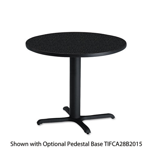 Bistro Series 30" Round Laminate Table Top, Charcoal Anthracite, Sold as 1 Each
