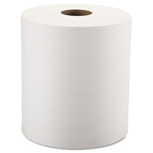 Nonperforated Roll Towels, 1-Ply, White, 8" x 800ft, 6 Rolls/Carton, Sold as 1 Carton, 6 Each per Carton