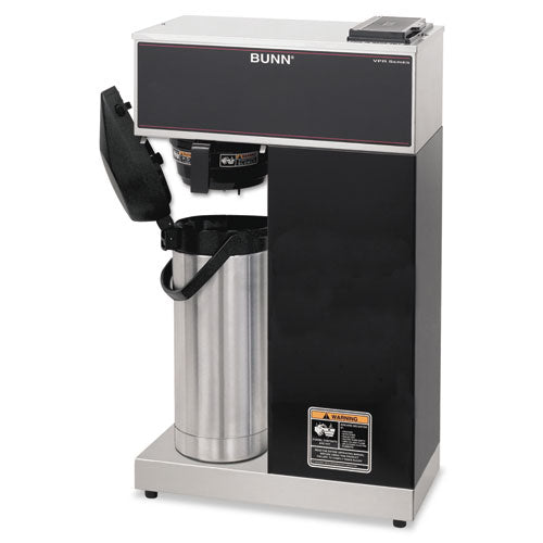 BUNN - Airpot Coffee Brewer, Brews 3.8 Gal.,Stainless Steel w/Black Accents, Sold as 1 EA