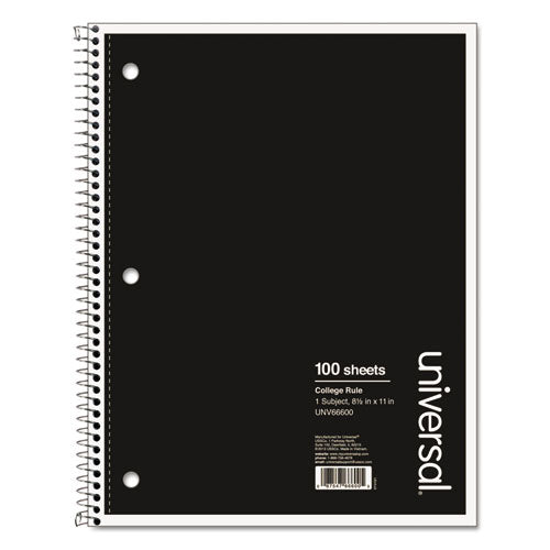 1-Sub. Wirebound Notebook, 8-1/2 x 11, College Ruled, 100 Sheets, Assorted Cover, Sold as 1 Each