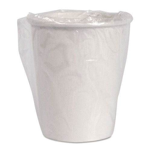 Wrapped Single-Sided Poly Paper Hot Cups, 10oz, White, 24/Bag, 20 Bags/Carton, Sold as 1 Carton, 20 Package per Carton 