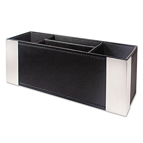 Architect Line Supply Caddy, 4-Compartment, 3 x 8 3/4 x 3, Black/Silver, Sold as 1 Each