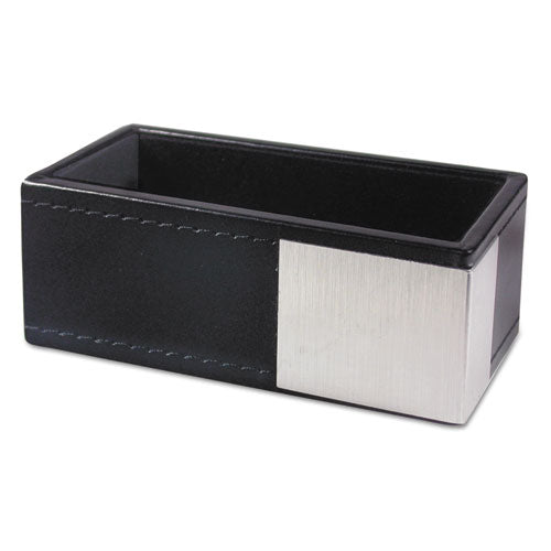 Architect Line Business Card Holder, Holds 50 2 x 3 1/2, Black/Silver, Sold as 1 Each