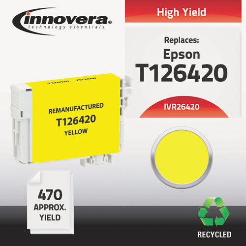 26420 Compatible Reman T126420 (T-126) Ink, 470 Page-Yield, Yellow, Sold as 1 Each