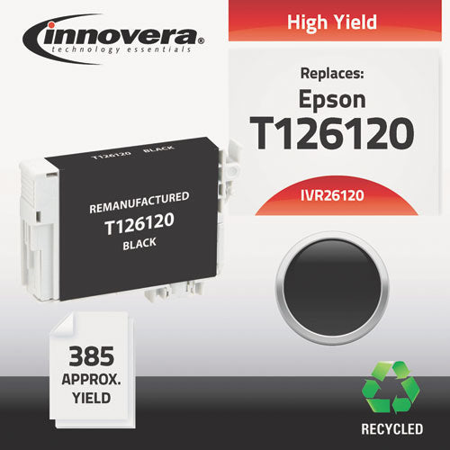26120 Compatible Reman T126120 (T-126) Ink, 385 Page-Yield, Black, Sold as 1 Each
