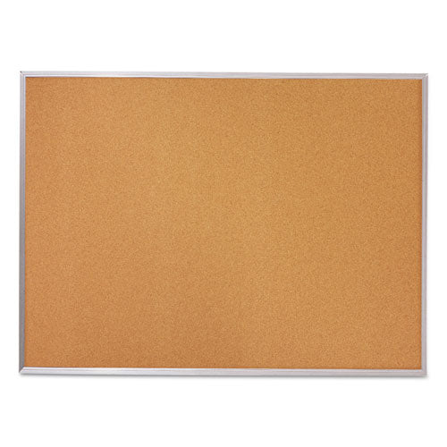 Cork Bulletin Board, 96 x 48, Silver Aluminum Frame, Sold as 1 Each - MEA85364