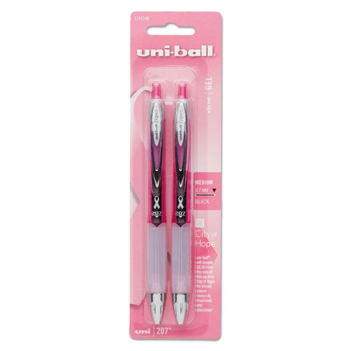 uni-ball - Signo Gel 207 Roller Ball Retractable Gel Pen, Black Ink, Medium, 2 per Pack, Sold as 1 PK