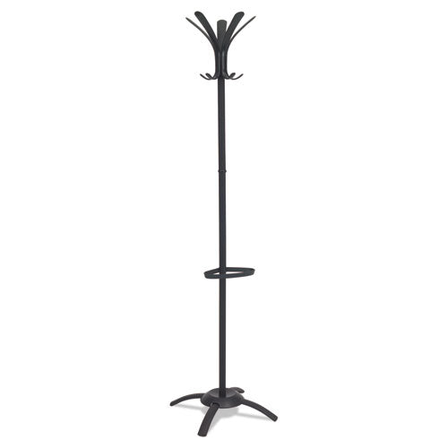 Alba - CLEO Coat Stand, Black, Metal and Plastic, Stand Alone Rack, 10 Knobs, Sold as 1 EA